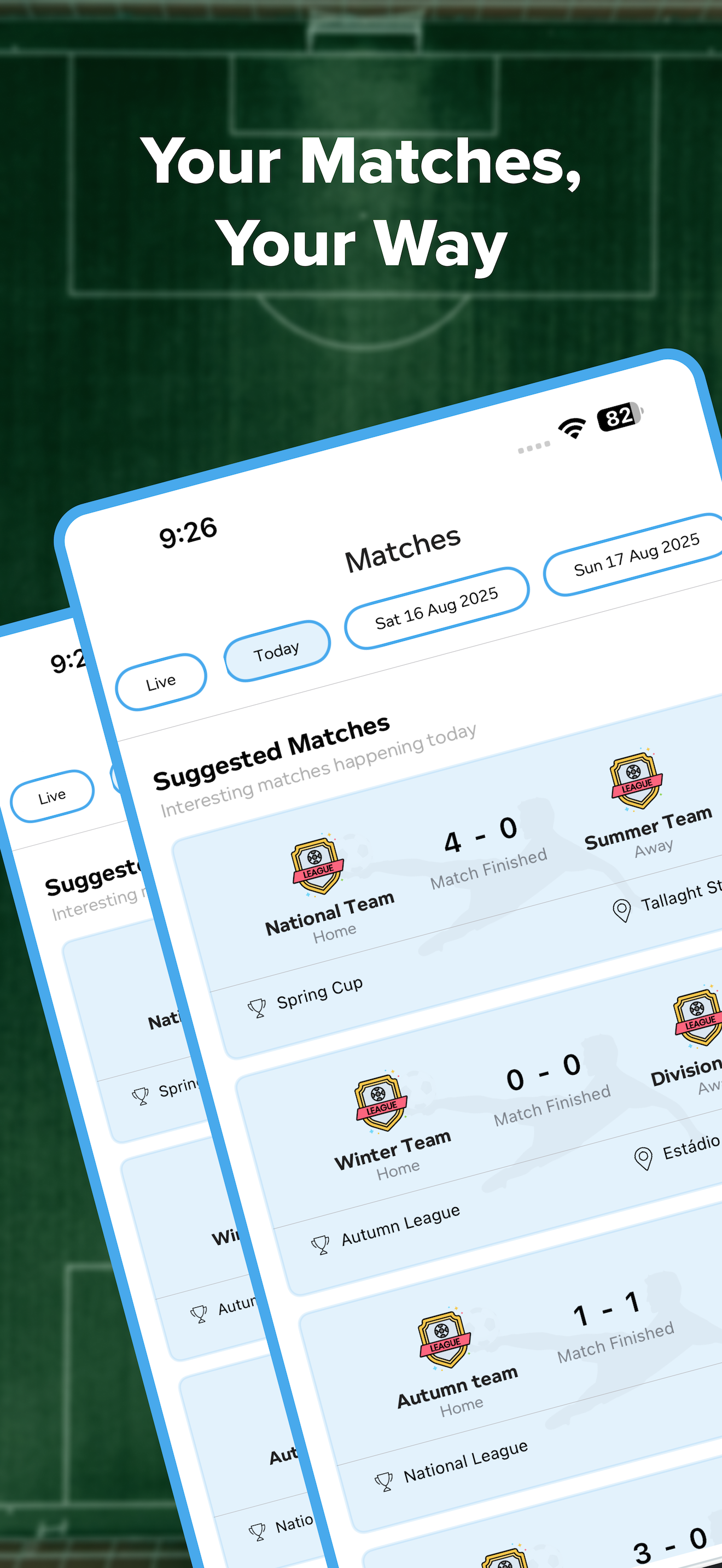Goal Radar App Screenshot