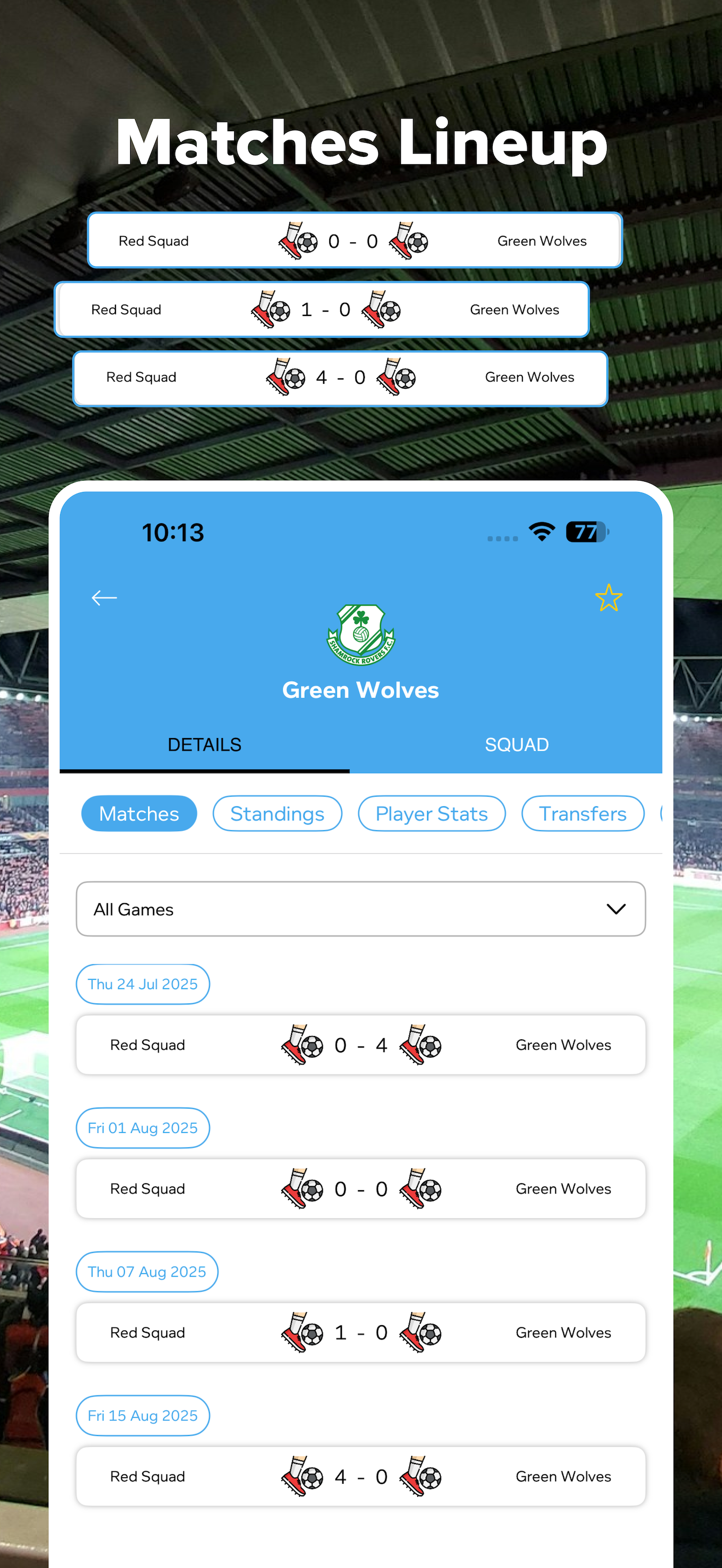 Goal Radar App Screenshot