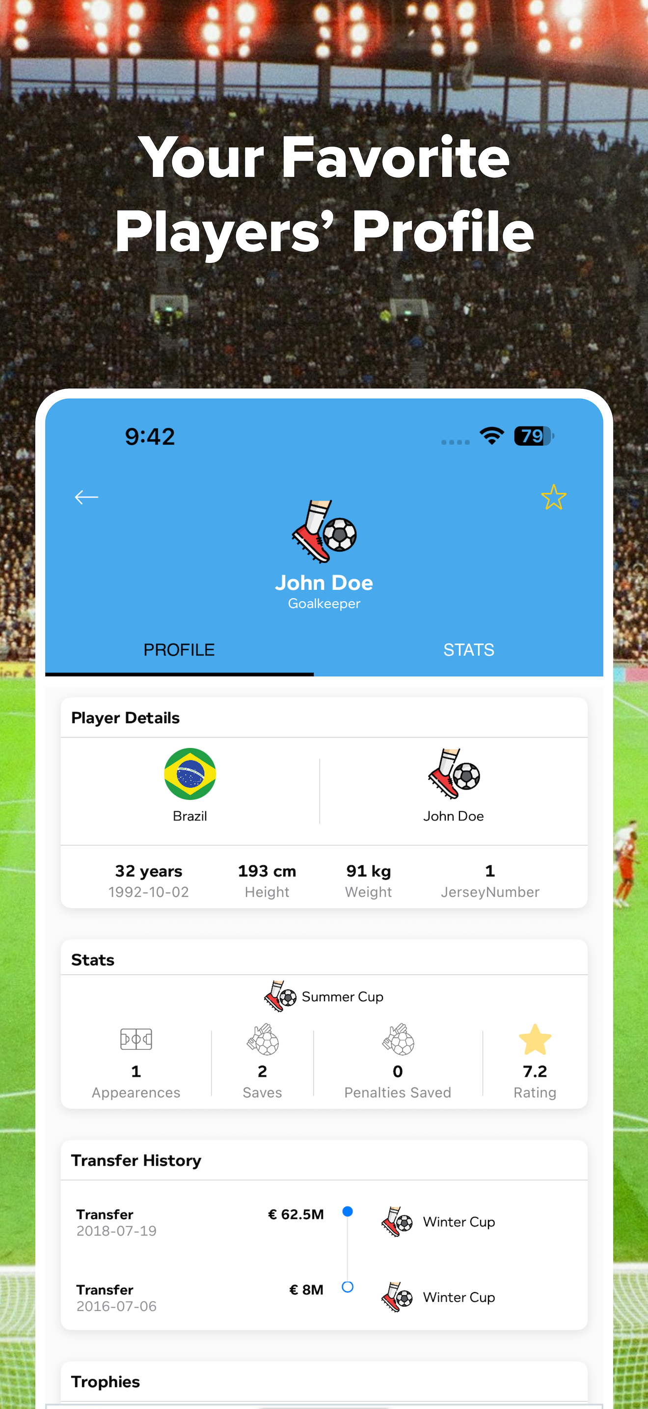 Goal Radar App Screenshot